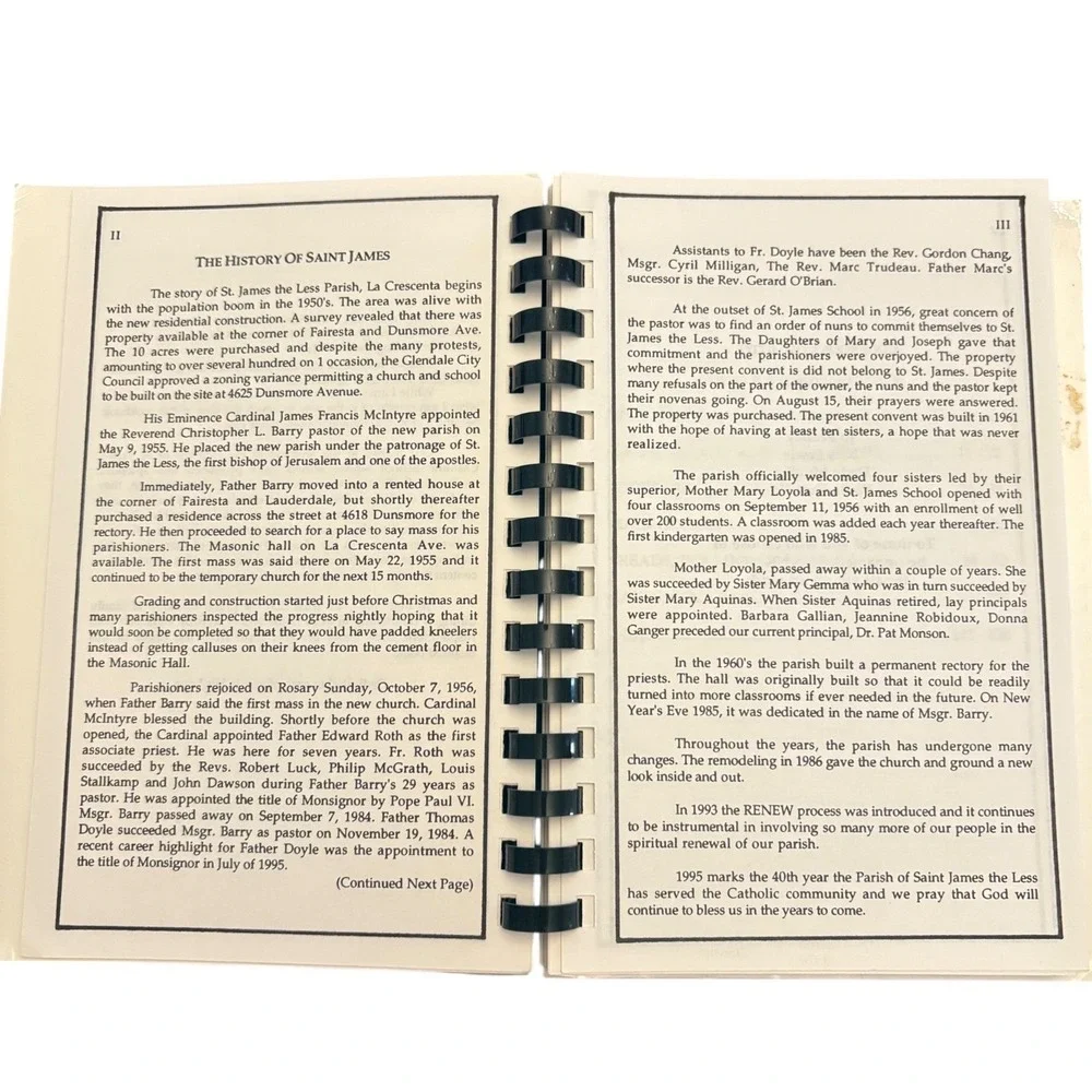 The Saint James Cookbook 1995 1996 St James Catholic‎ School La Crescenta CA